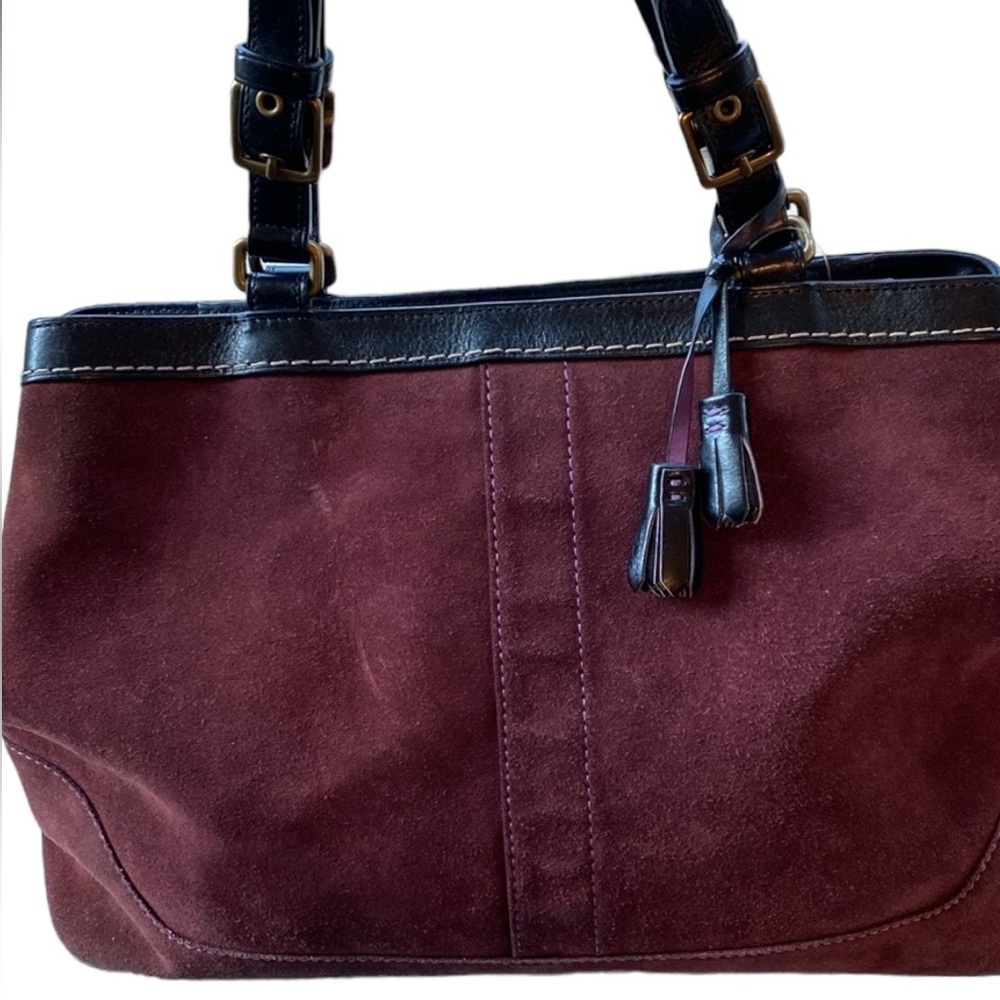 Coach Suede Hampton Shoulder Bag
